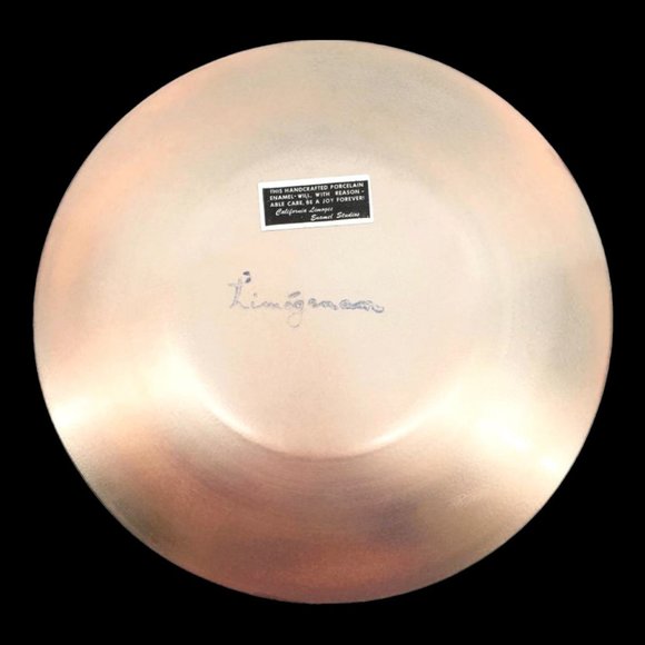 California Limoges Enamel Studios Handcrafted Bowl - Picture 2 of 4